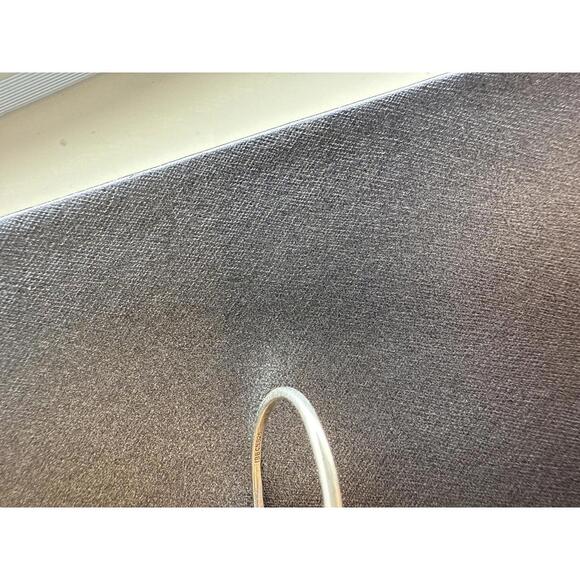 Silver Open Cuff ring with Clear Crystal Accents - Picture 2 of 3